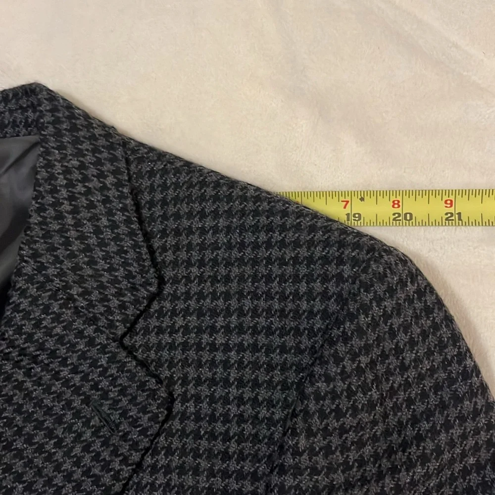 Ermenegildo Zegna Men’s Wool Cashmere Quality Luxury Houndstooth Suit Blazer L